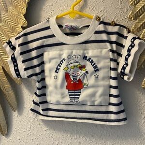 Vintage petite Marine Nautical Tee Shirt Girls Size 4T
